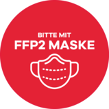 Bodenaufkleber FFP2 Maske (414 x 414 mm)